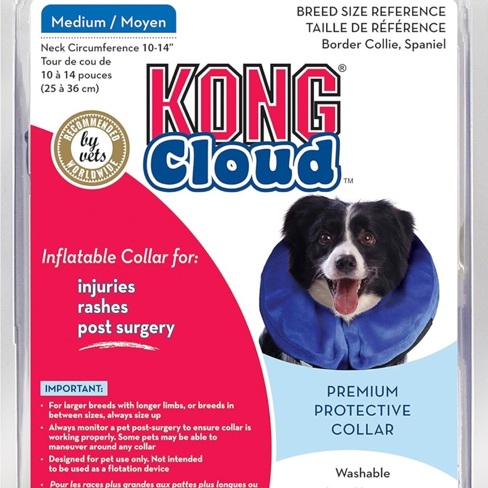 Dog Medical Collar: Kong Cloud Inflatable Protective Collar, Medium